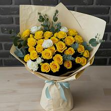 Букет цветов из:  Розы в Петропавловской Краснодарского края