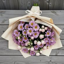 Букет цветов из:  Розы и Хризантемы в Петропавловской Краснодарского края
