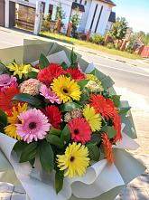 Букет цветов из:  Герберы #REPLACE_PRED# Петропавловской Краснодарского края