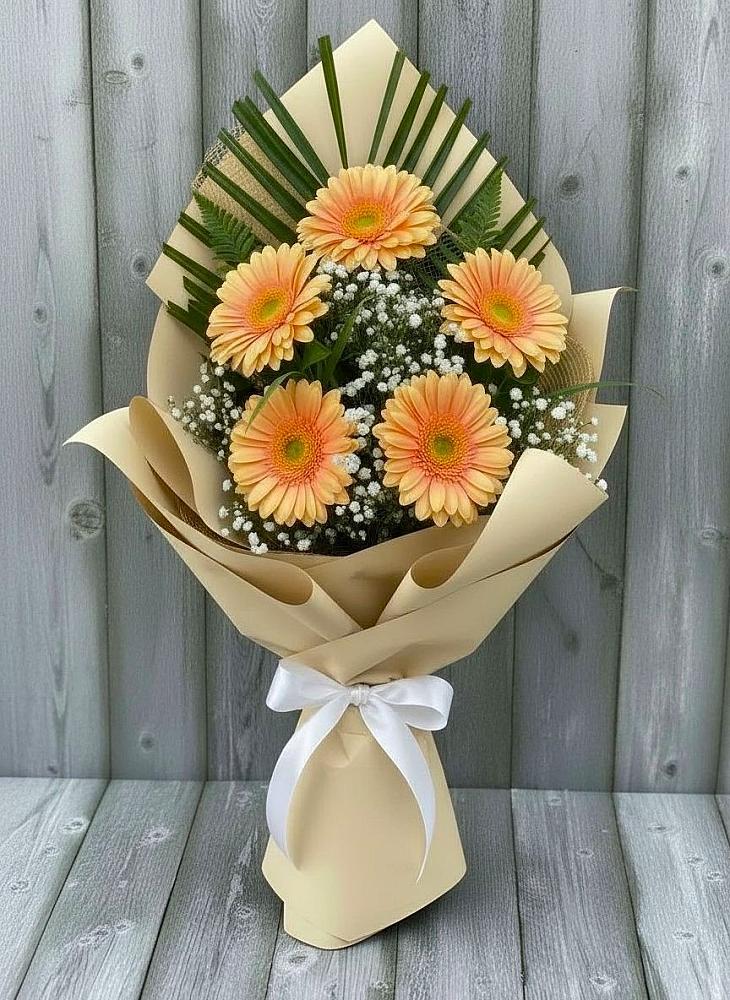 Букет цветов из: Герберы в Петропавловской Краснодарского края