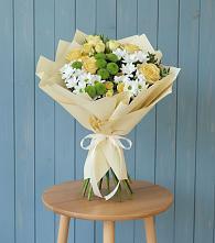 Букет цветов из:  Хризантемы и Розы в Петропавловской Краснодарского края