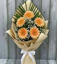 Букет цветов из:  Герберы в Петропавловской Краснодарского края